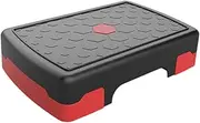 Vaveren Aerobic Stepper Balance Board Multifunctional Sturdy Workout Stepper Exercise Step Platform for Gym Strength Fitness Training, Red Black