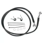 Front +2" Black Vinyl Brake Line 1995-1999 Harley-Davidson Dyna FXD, 88-94 FXR