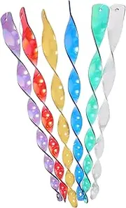 GALPADA 12pcs Reflective Bird Rods Wind Twisting Scare Rods for Outdoor Use for Gardens Patios and Pools Multiple Colors