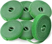 G4GADGET Plant Tie Tape – 6 Rolls (2.5m Each, Total 15m), 10mm Thick | Reusable Hook & Loop Garden Ties | Soft Adjustable Plant Tape for Climbing Plants, Tree Support, Stems & Vines