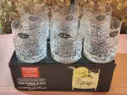 Luigi Bormioli Set Of 6 Mixology 12.75 Oz Textures Dof Drinking Glasses