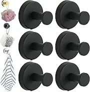 Shape Grass Suction Cup Hooks,3/6/9PCS Shape-Grass Shower Hooks, Shape Grass Suction Cup Hooks for Shower (6PCS,Black(No Need to Punch Hole))
