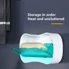 Soap Holder Wall Mounted Keep Dry Bathroom Soap Dish Rack Organizer Drawer Type