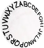 Round Alphabet Floor Mat Non Slip Nordic Style Rug for S Room Soft Indoor Area Mat Decorative Carpet for Play and Daily Use