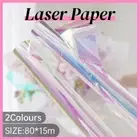 80CMx15M Iridescent Cellophane Roll Rainbow Flower Bouquet Wrapping Film AUStock