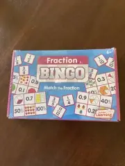 Fraction Bingo Game Contains 4 Boards & 24 Cards Junior Learning NIB