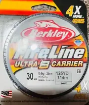 Berkley Fireline Ultra 8 Carrier 30lb Smoke Fishing Line 125Yd NIP