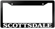 Glossy Black License Plate Frame SCOTTSDALE Auto Accessory 2665