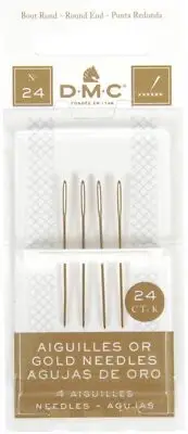 Gold Tapestry Hand Needles Size 24 4/Pkg