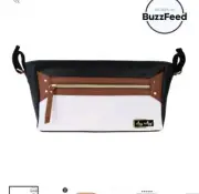 Itzy Ritzy Stroller Organizer Adjustable Bag Caddy Coffee & Cream New