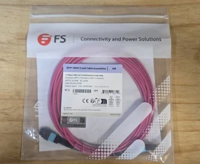MTP/MPO OM4 Female, 12 Fiber-3.0mm round cable-OM4-LSZH-4m, Elite
