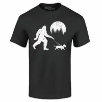 在飛比找蝦皮購物優惠-Bigfoot Walking Wiener 狗 T 恤有趣