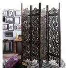 Vintage design wooden folding partition room divider screen set of 4 panel