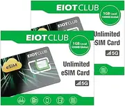 EIOTCLUB Physical eSIM for Android – Turns Your Android Smartphone eSIM-Ready, Unlimited eSIM Profile Downloads, Data Roaming in Europe, UK, USA & 200+ Countries, 2 Pack