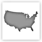 USA United States Map Stencil - Choose a Size - Laser-Cut Reusable Plastic