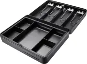 BARSKA CB13052 Key Lock Standard Fold Out Cash Box with 5 Section Tray, 9.5" X 1