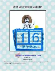 Perpetual Dog Calendar- Plastic Canvas Pattern or Kit