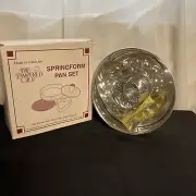 Pampered Chef Springform Pan Set with Round and Heart Shapes New In Box