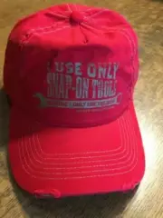 NWT Genuine SNAP ON screen printed logo red vintage cap hat Free Ship A6