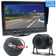 7" Monitor Reverse Camera IR 4 Pin 33Ft Car Truck Reversing Rear View Kit 12-24V