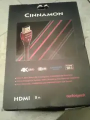 AudioQuest Cinnamon 8M 4K-UHD 18G-bps (26.2 ft.) Black/Red HDMI Cable PVC Jacket