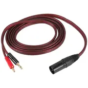 XLR to Banana Speaker Cable,XLR 3 Pin Dual Banana Plugs Audio Cable, Gold-Plated 4mm Plug to XLR3 Pr Male