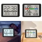 Temperature and Humidity Monitor LCD Digital Alarm Clock for Wall Desk