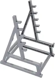 TEHAUX Barbell Pen Holder Barbell Holder Floor Stand Gym Storage Rack Rack Weightlifting Accessories Small Dumbbell Rack Hand Weight Rack Barbell Storage Bar Holder Silver Plastic