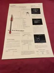 ATARI Food Fight Upright Back Door Sheet Atari Part ST-229-01 1st Printing