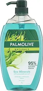 Palmolive Naturals Body Wash 1L, Sea Minerals with Seaweed and Sea Salt, Soap Free Shower Gel, No Parabens Phthalates or Alcohol