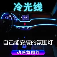 在飛比找樂天市場購物網優惠-汽車氛圍燈車內 改裝led內飾冷光線氣氛燈帶邊夾式裝飾燈車載