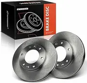 A-Premium Front Vented Disc Brake Rotors Set Compatible with Kia Sedona 2006-2014 & Hyundai Entourage 2007-2009 2-PC Set
