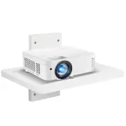 Solid Wood White Mini Projector Mount and Wall Holder - Floating Shelf for Ro...