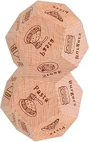 ERINGOGO 2pcs Unique Meal Decision Dice Creative Food Decider Prop Present for Friends Classmates Fun for Parties and Home Use