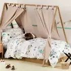HICCUPS LINEN HOUSE DOWN BY THE RIVER CAMPSITE SCENE QUILT COVER SET SINGLE NEW