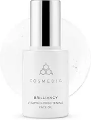 COSMEDIX. Brilliancy Vitamin C Brightening Face Oil AM/PM, Sunflower Seed Oil & Elderberry Fruit Extract Protect Skin, Hydrates Skin, Vegan, Gluten & Cruelty Free