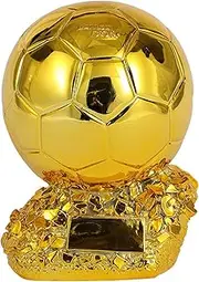 Yiwoop Ballon d'Or World Cup Gift Soccer Golden Ball Soccer Trophy Best Player Award Birthday Gift Card