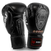 SSU Boxing Gloves Professional MMA 16 oz Sparring Punch Bag Training Fight