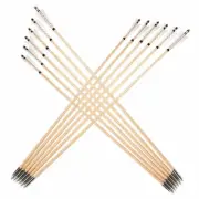 Traditional 31" Wooden Arrows Archery Hunting for Longbow Outdoor Target Shoot