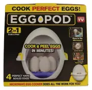 Egg Pod Microwave Egg Cooker that Perfectly Cook & Peel Eggs New As Seen On TV