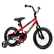 RoyalBaby Rocket Outdoor Children's Bike with Training Wheels, 16 Inch, Red