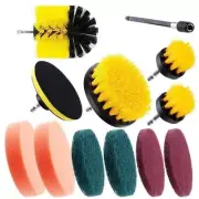 5" Drill Brush Cleans and Polishes Polishing Pad Adapter 1 Set (12 Pcs )