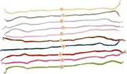 YARNOW 10Pcs Newborn Pet Whelping Collars Id Neck Ties for Puppy and Kitten Identification Soft and Durable Design for Newborn Pets Light Dark Colors