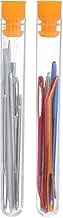 SEWOART Big Eye Curved Needles for Knitting Crocheting Sewing Needle Set Storage Bottle for Weaving Quilting Repair Projects