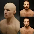 Latex Man Face Cover Mask Realistic Headgear Cosplay Party Prop Fancy Dress New