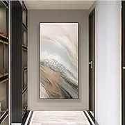 100% Hand Painted Oil Painting Artwork - Simple Abstract Light Luxury Texture Canvas Wall Art,for Living Room Bedroom Home Decorations Wall Decor,As Shown,110 X 220 Cm(44"X87")