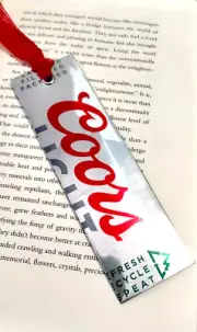 Bookmark - Handmade from Repurposed Sprite Can