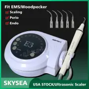 USA Portable Dental Ultrasonic Scaler fit Woodpecker EMS Handpiece & 5 Tips