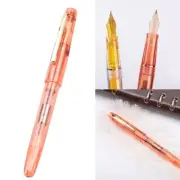 Clear Fountain Pen Signature Pen Colored Ink Pen Calligraphy Pen for Women Man