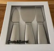 Crate and Barrel Stainless Steel Cheese Knives